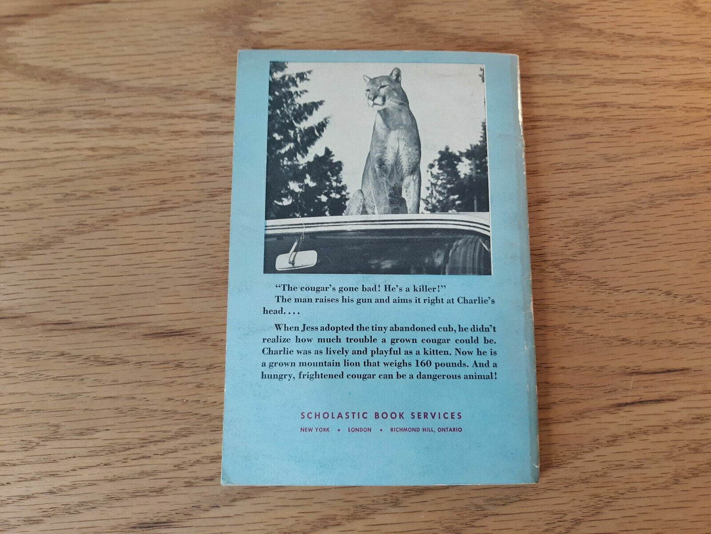 1968 Walt Disney's Charlie The Lonesome Cougar Scholastic 1st Printing