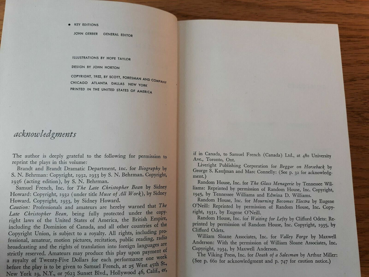 Representative Modern Plays by Robert Warnock 1952