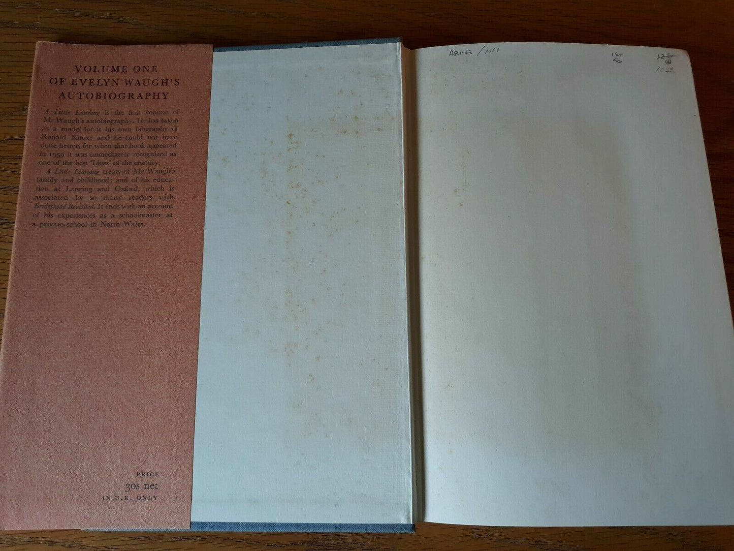 1964 A Little Learning Autobiography First Volume Evelyn Waugh HC DJ