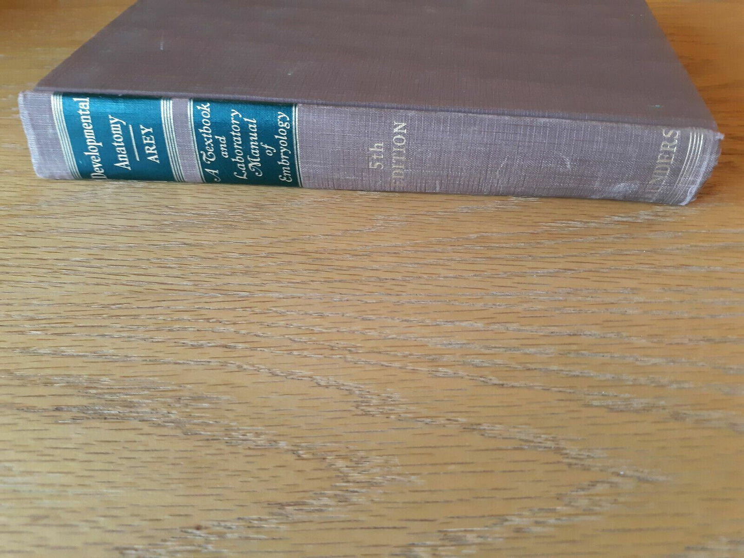 Developmental Anatomy by Leslie Brainerd Arey 1950 5th Ed Hardcover W B Saunders