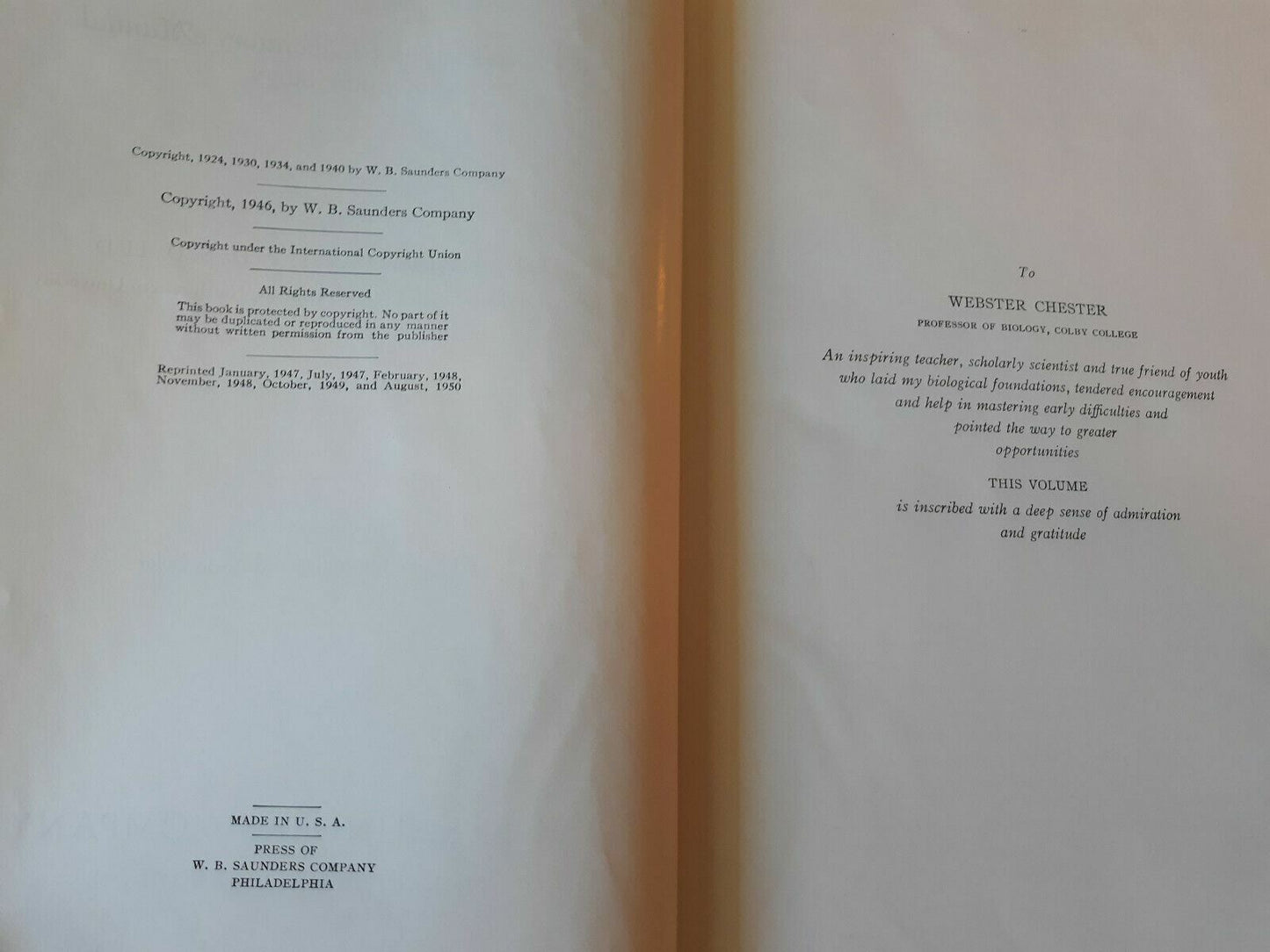 Developmental Anatomy by Leslie Brainerd Arey 1950 5th Ed Hardcover W B Saunders
