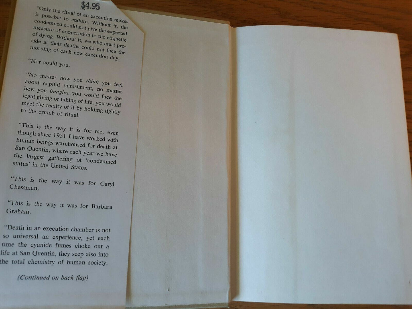 Death Row Chaplain Byron E Eshelman 1962 Hardcover Dust Jacket Prentice Hall