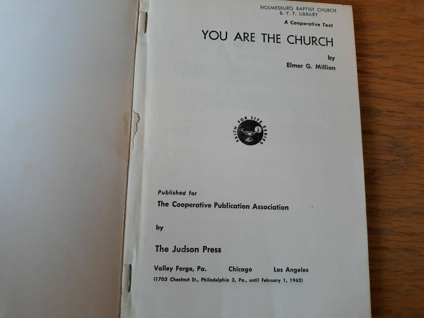 You Are the Church by Elmer Million 1961
