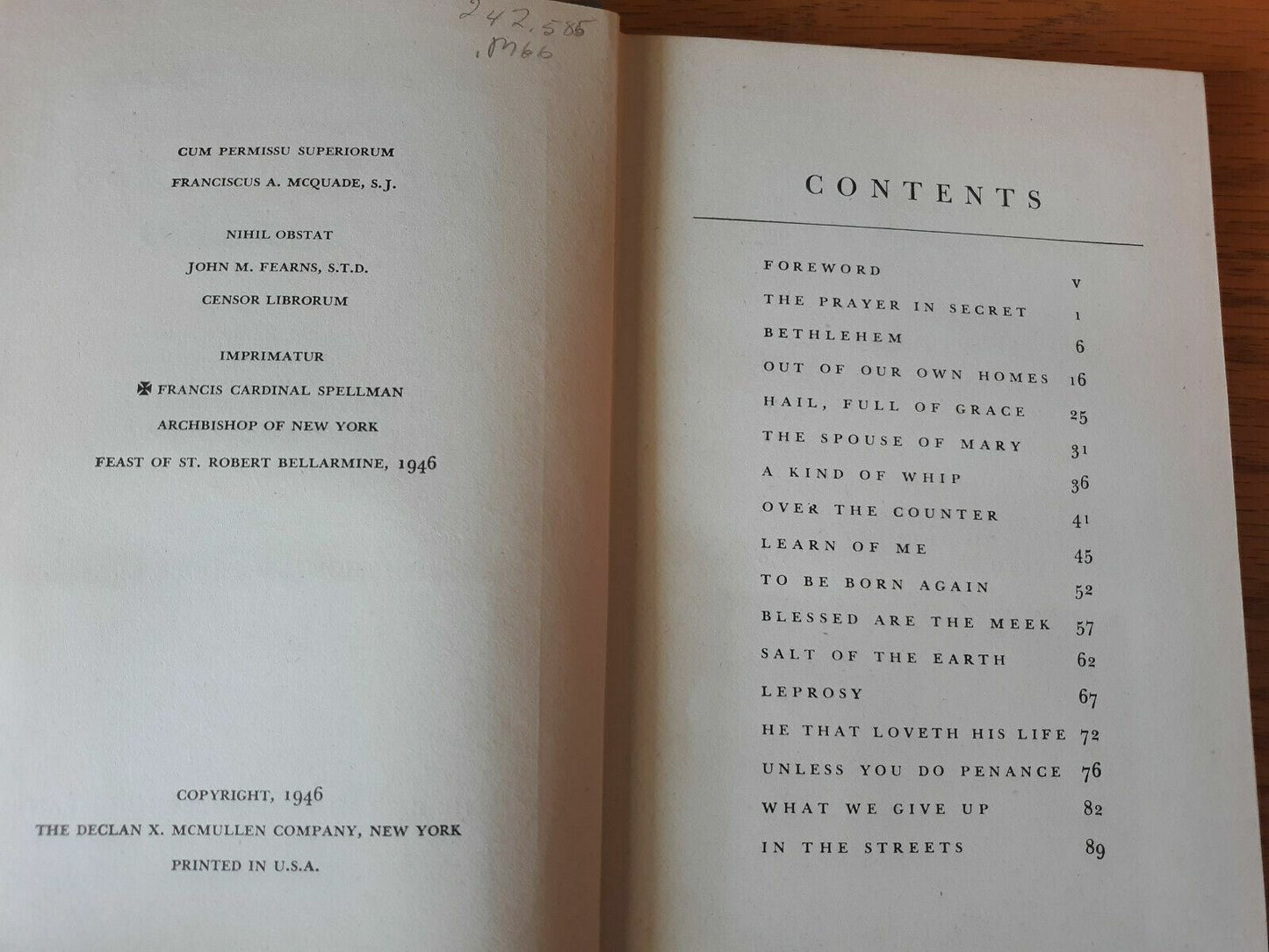 The Darkness Is Passed Thomas Moore 1946 Hardcover Declan X. McMullen