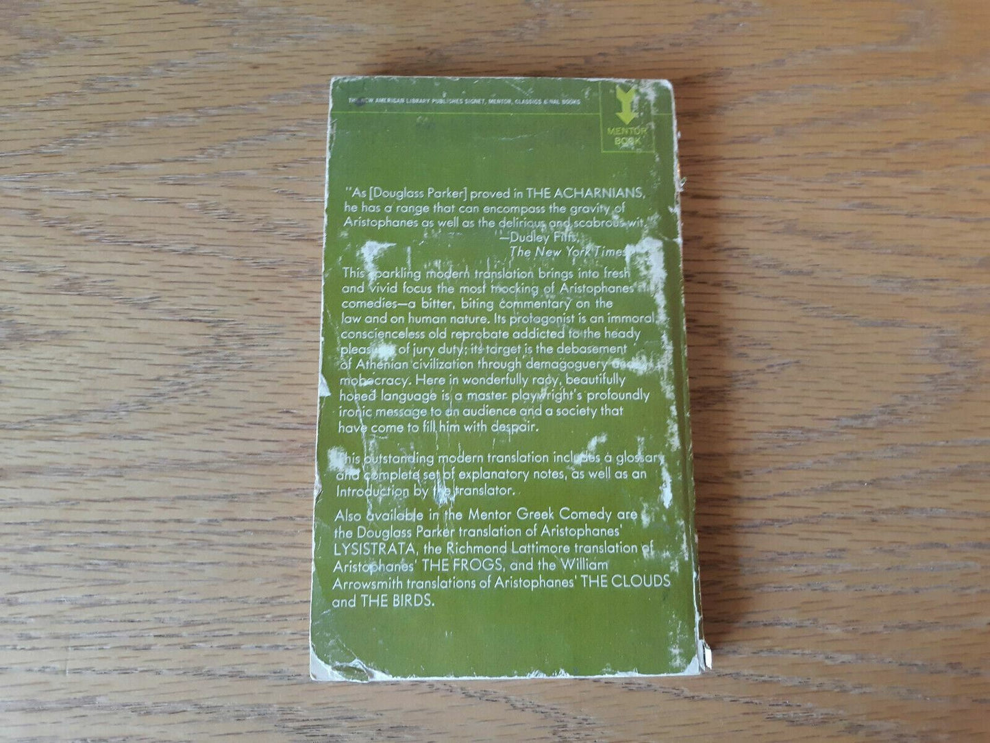 The Wasps Aristophanes 1970 New American Library Paperback