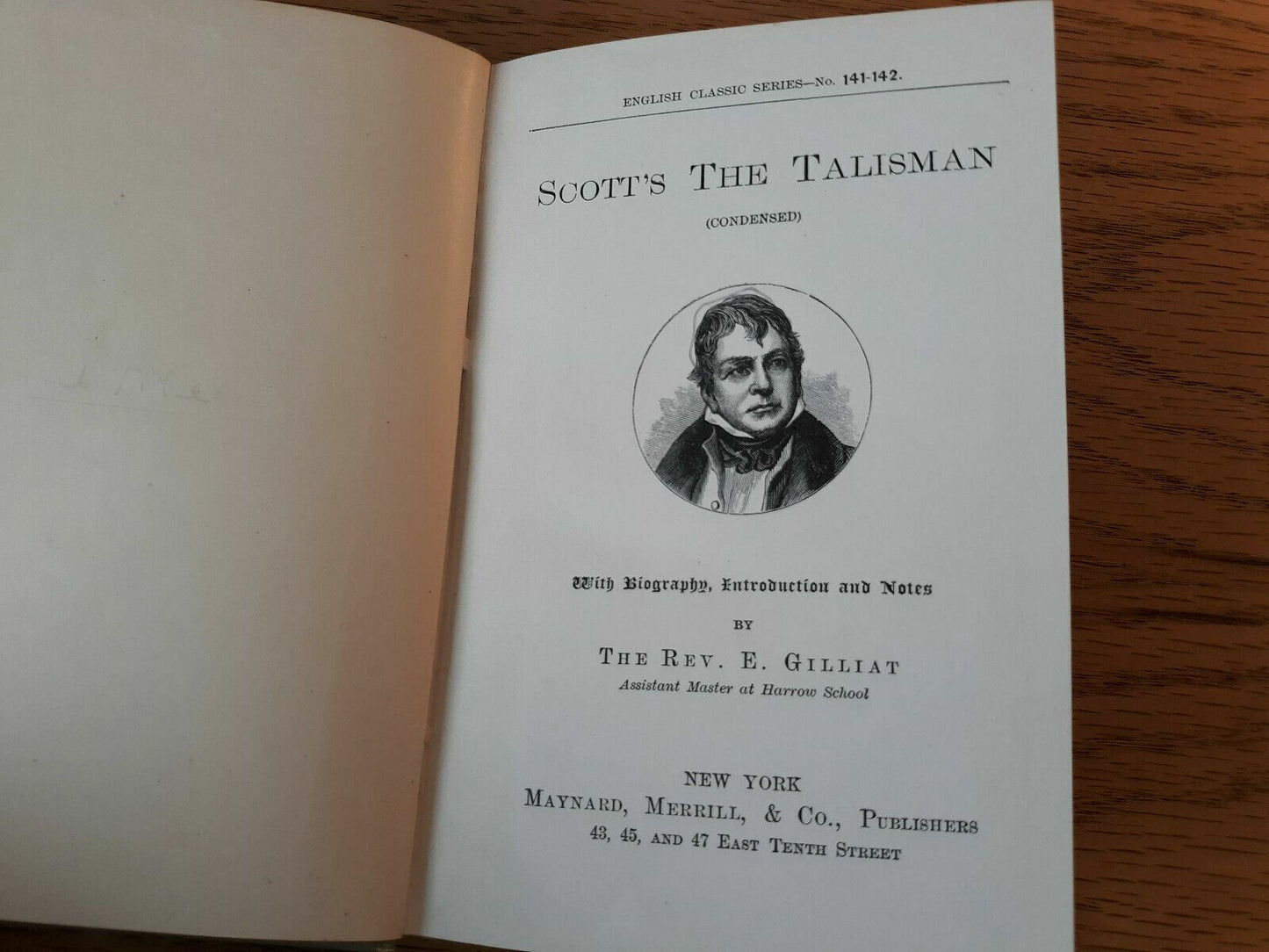 The Talisman Sir Walter Scott Maynard's English Classic Series Hardcover