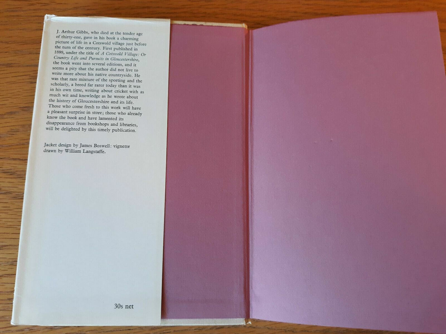 Cotswold Countryman J Arthur Gibbs 1967 Fitzroy Edition Hardcover Dust Jacket