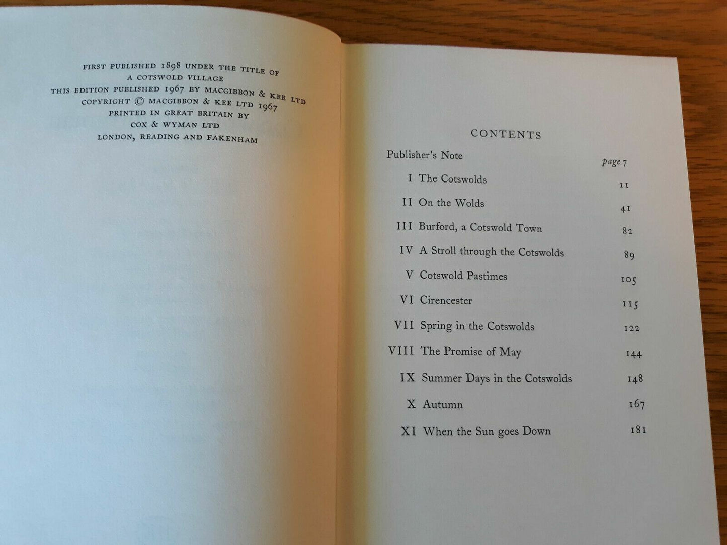 Cotswold Countryman J Arthur Gibbs 1967 Fitzroy Edition Hardcover Dust Jacket