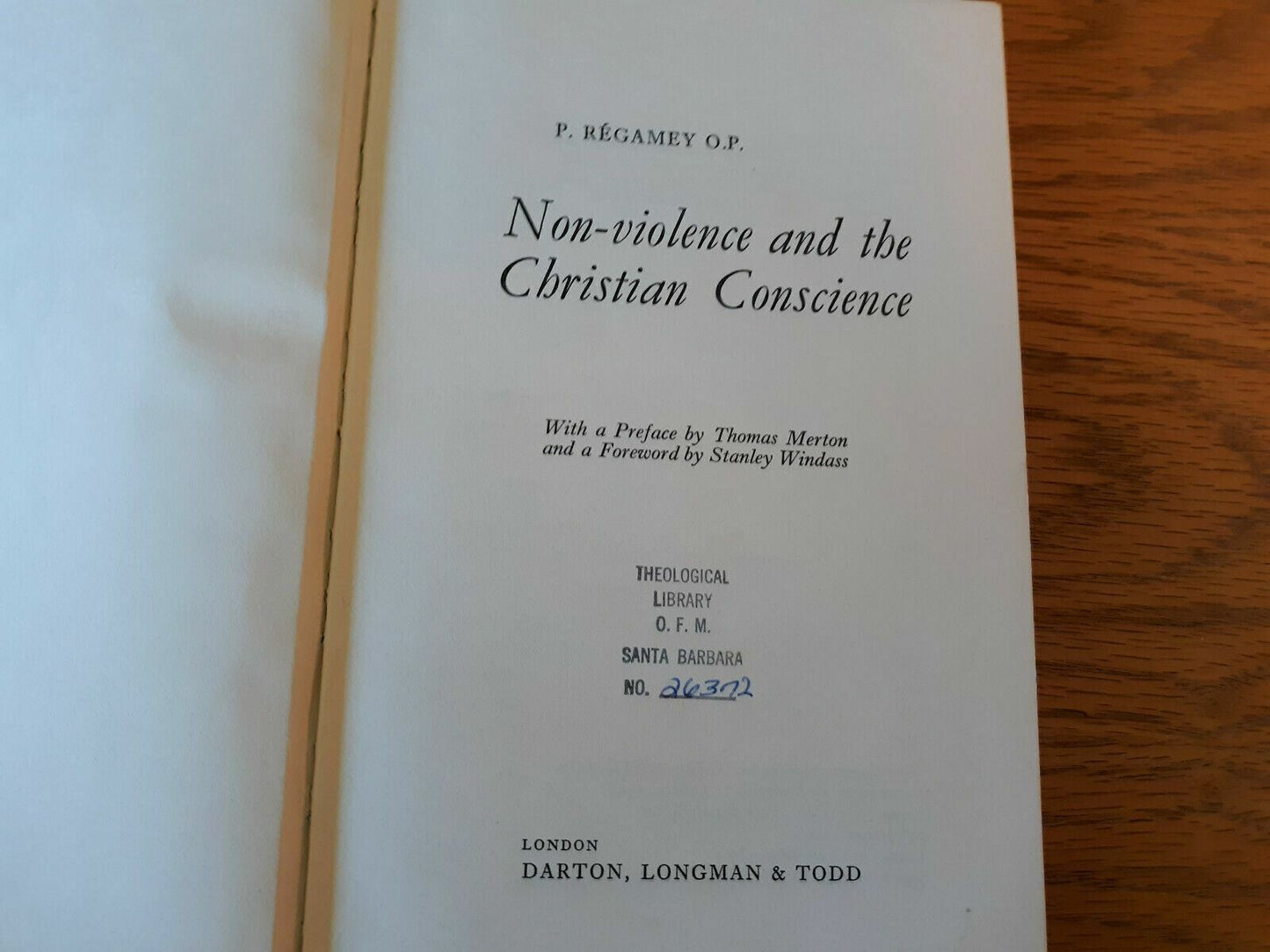 Non-Violence and the Christian Conscience by P. Regamey O.P 1966 Hardcover