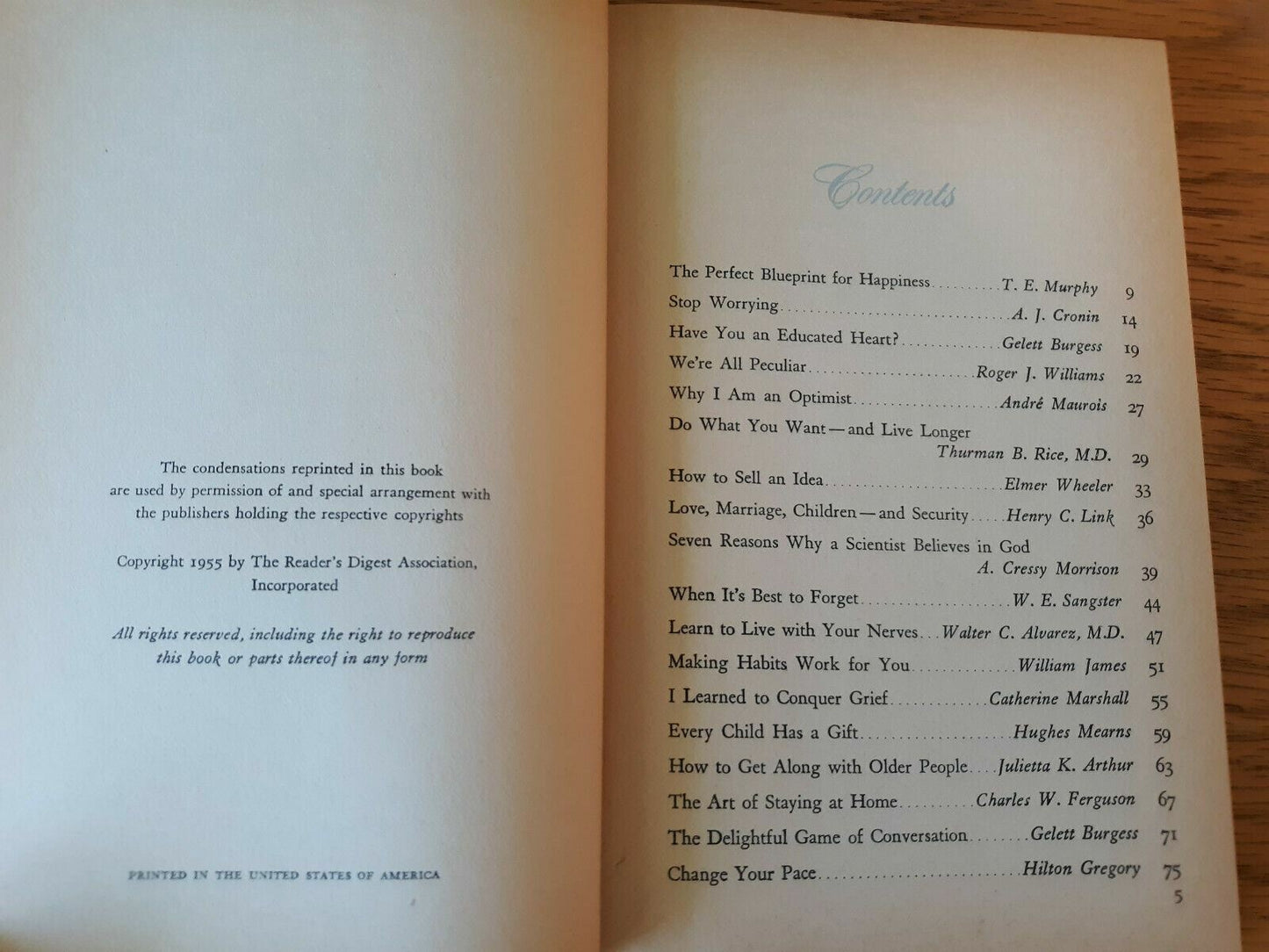 Getting the Most Out of Life vintage 1955 Reader's Digest hardcover
