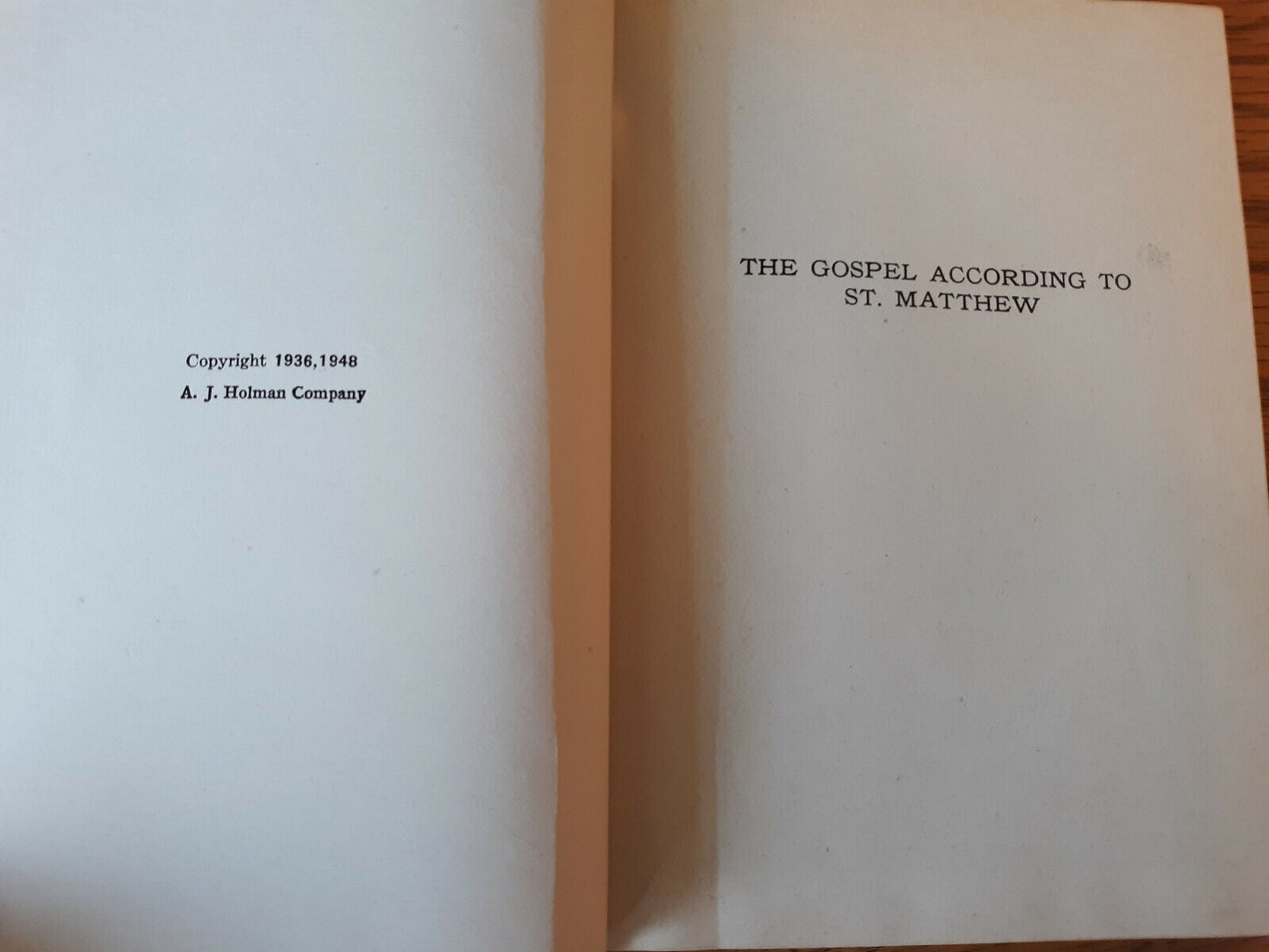 The Four Gospels Shortened For Children 1948 Hardcover A J Holman Co