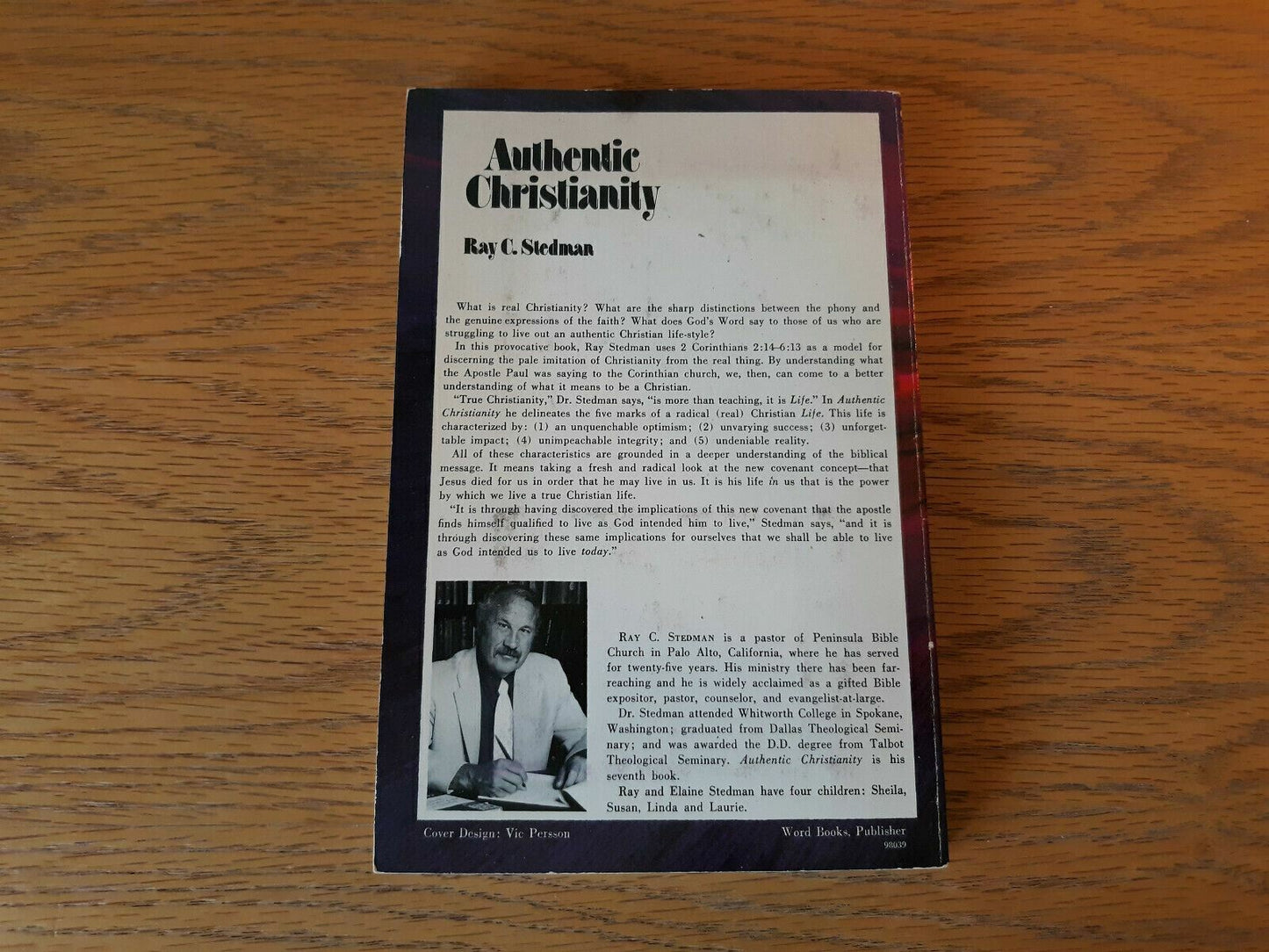 Authentic Christianity Ray Stedman 1975 Word Books Paperback