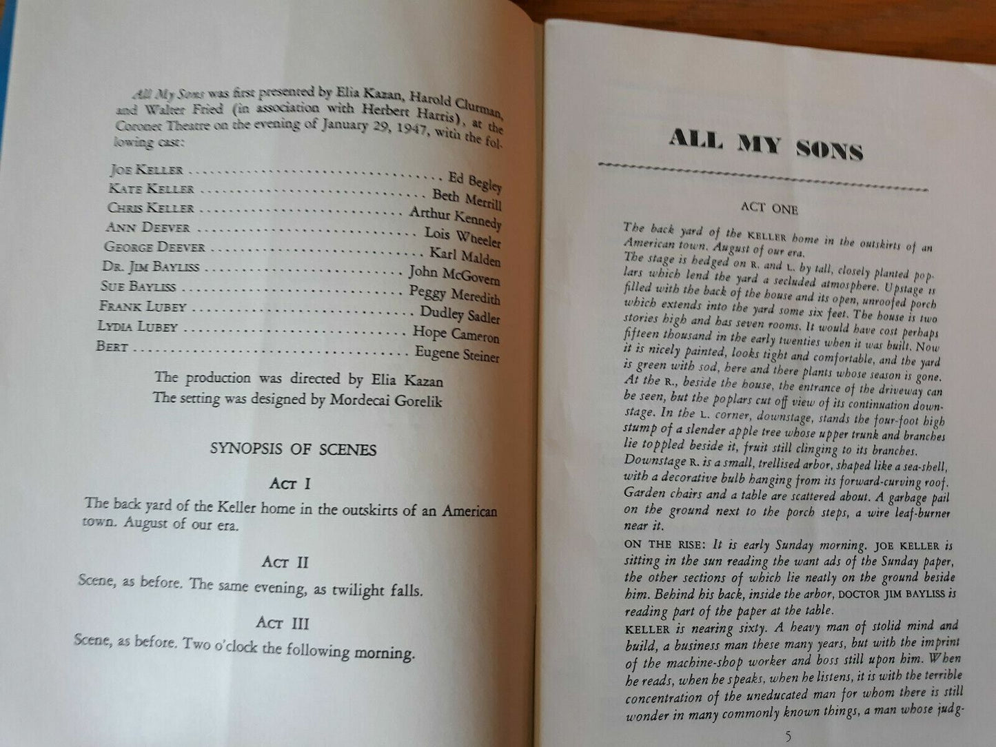 All My Sons by Arthur Miller 1947