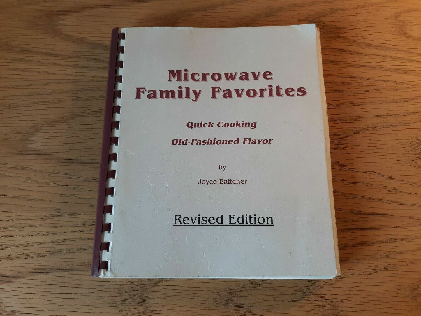 Microwave Family Favorites by Joyce Battcher Revised Edition Cookbook 1988