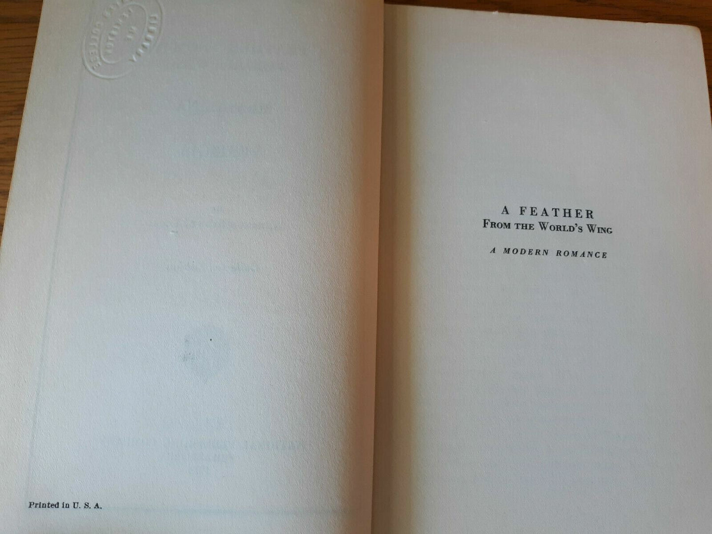A Feather from the World's Wing, Messalina, & Vestigia Algernon Sydney Logan 193