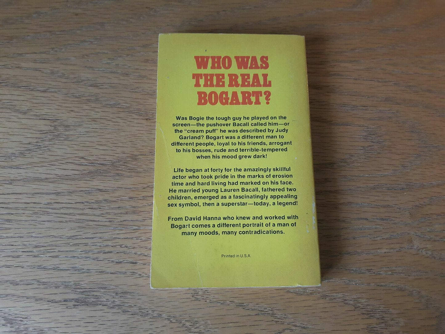 Bogart A Confidential Biography by David Hanna 1976