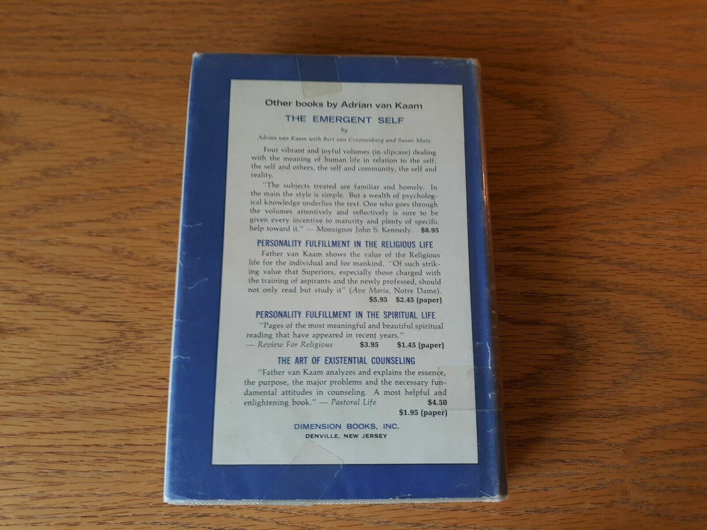 The Vowed Life by Adrian Van Kaam 1968 Hardcover Dust Jacket
