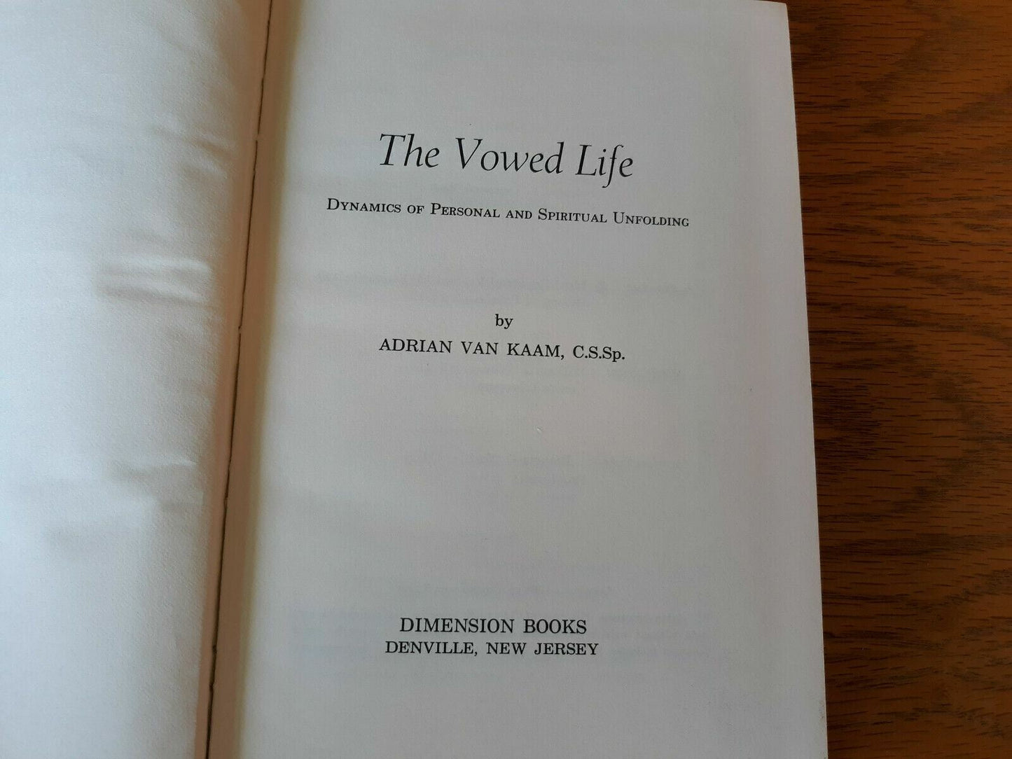 The Vowed Life by Adrian Van Kaam 1968 Hardcover Dust Jacket