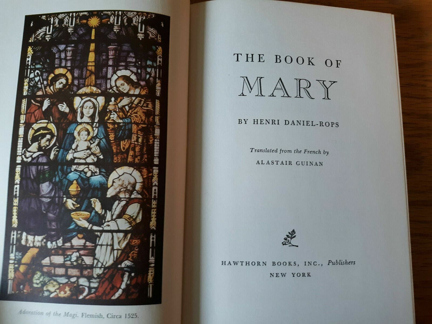 The Book Of Mary Henri Daniel-Rops 1960 1st Edition Hardcover Hawthorn Books B