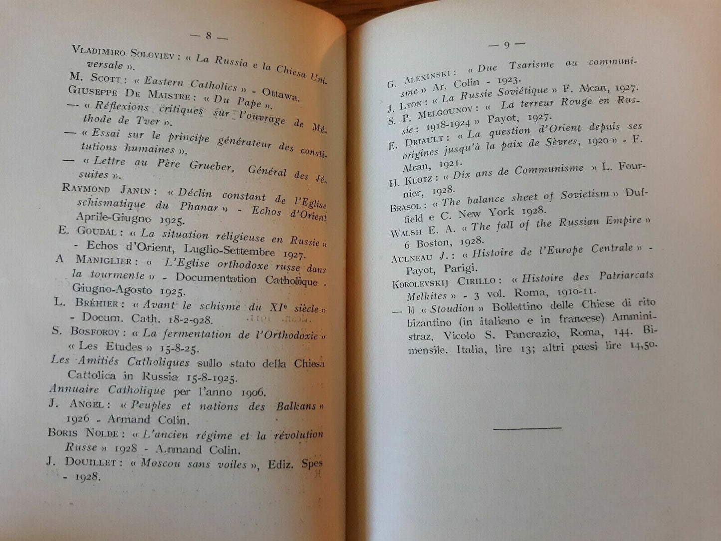 Leonida Perrin Manuale Le Chiese Orientali 1930 Italian Hardcover