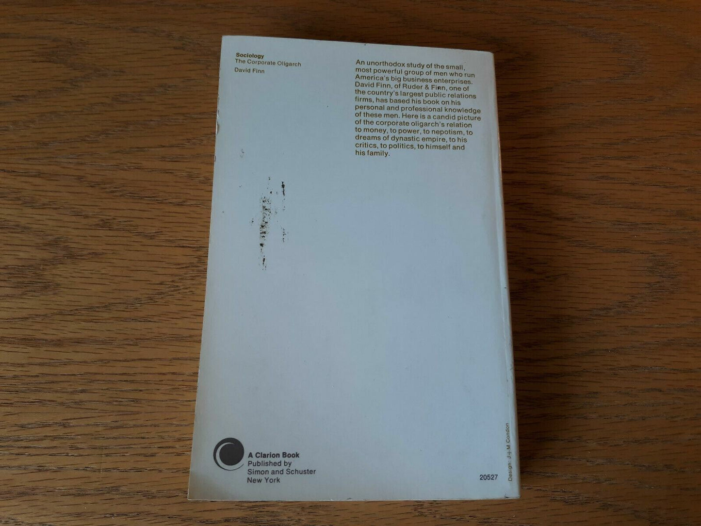 The Corporate Oligarch by David Finn 1970