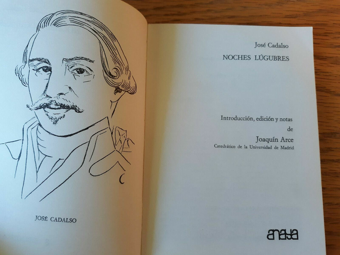 Jose Cadalso Noches Lugubres Edicion Joaquin Arce 1970 Paperback