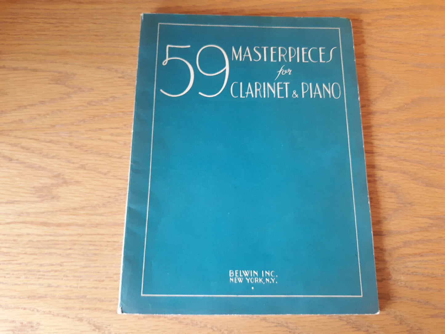 59 Masterpieces For Clarinet & Piano Walter Schad 1943 Paperback Music Belwin