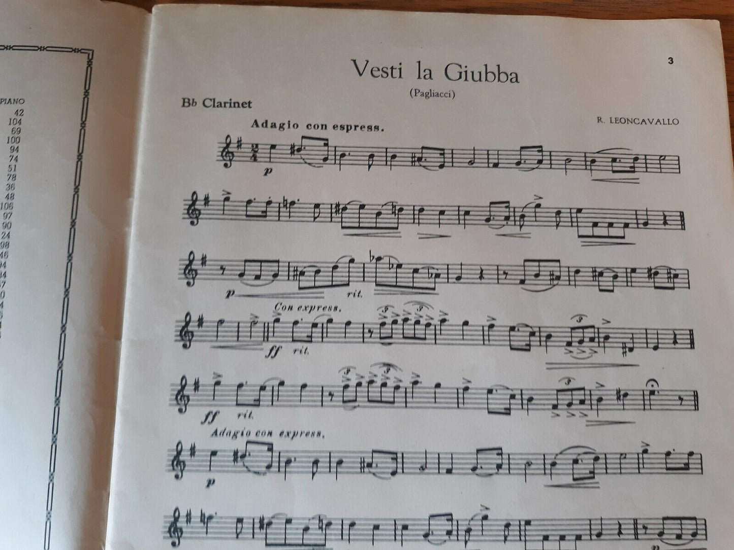 59 Masterpieces For Clarinet & Piano Walter Schad 1943 Paperback Music