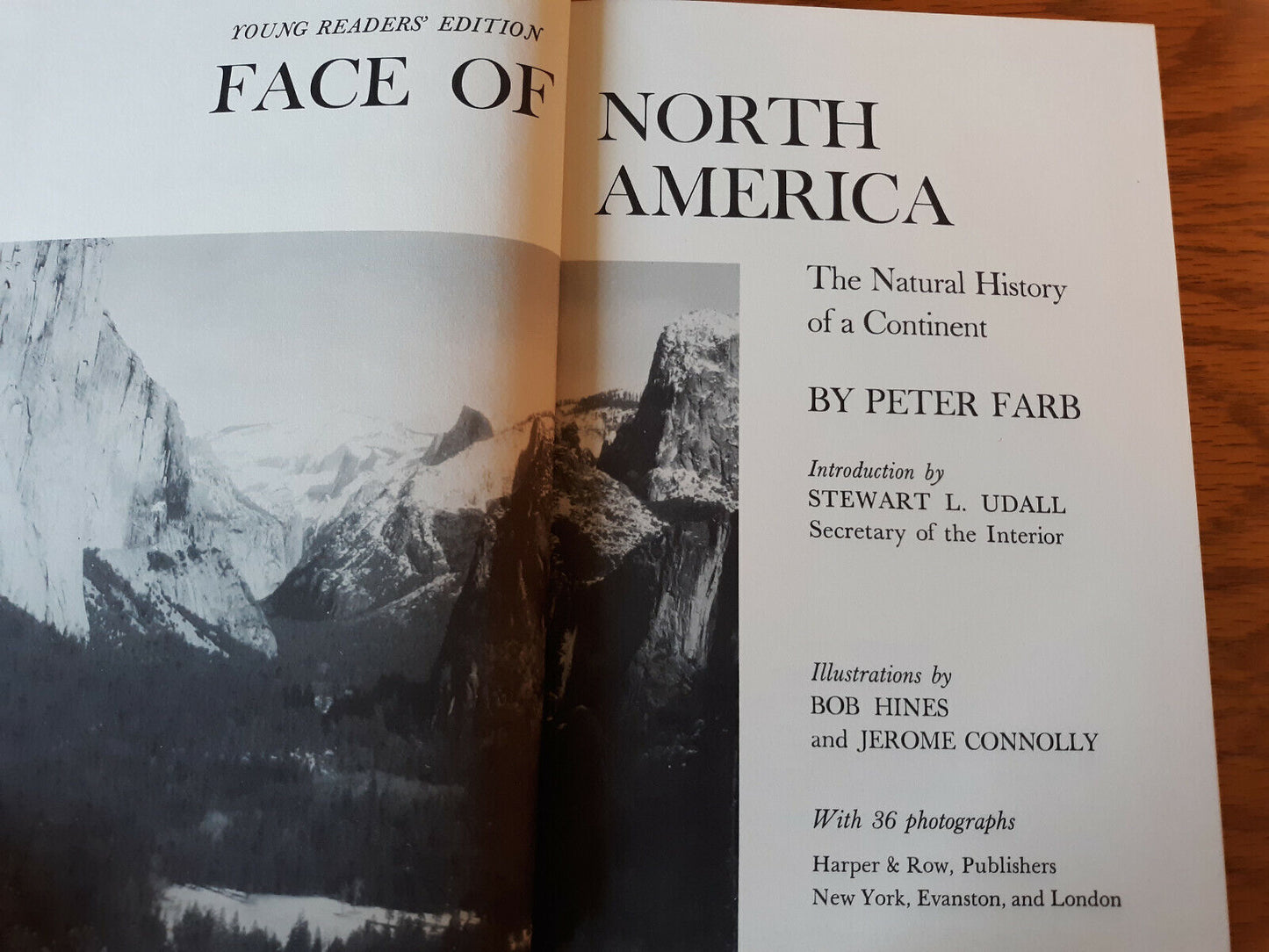 Face Of North America Peter Farb 1964 Young Reader's Edition Hardcover Harper &