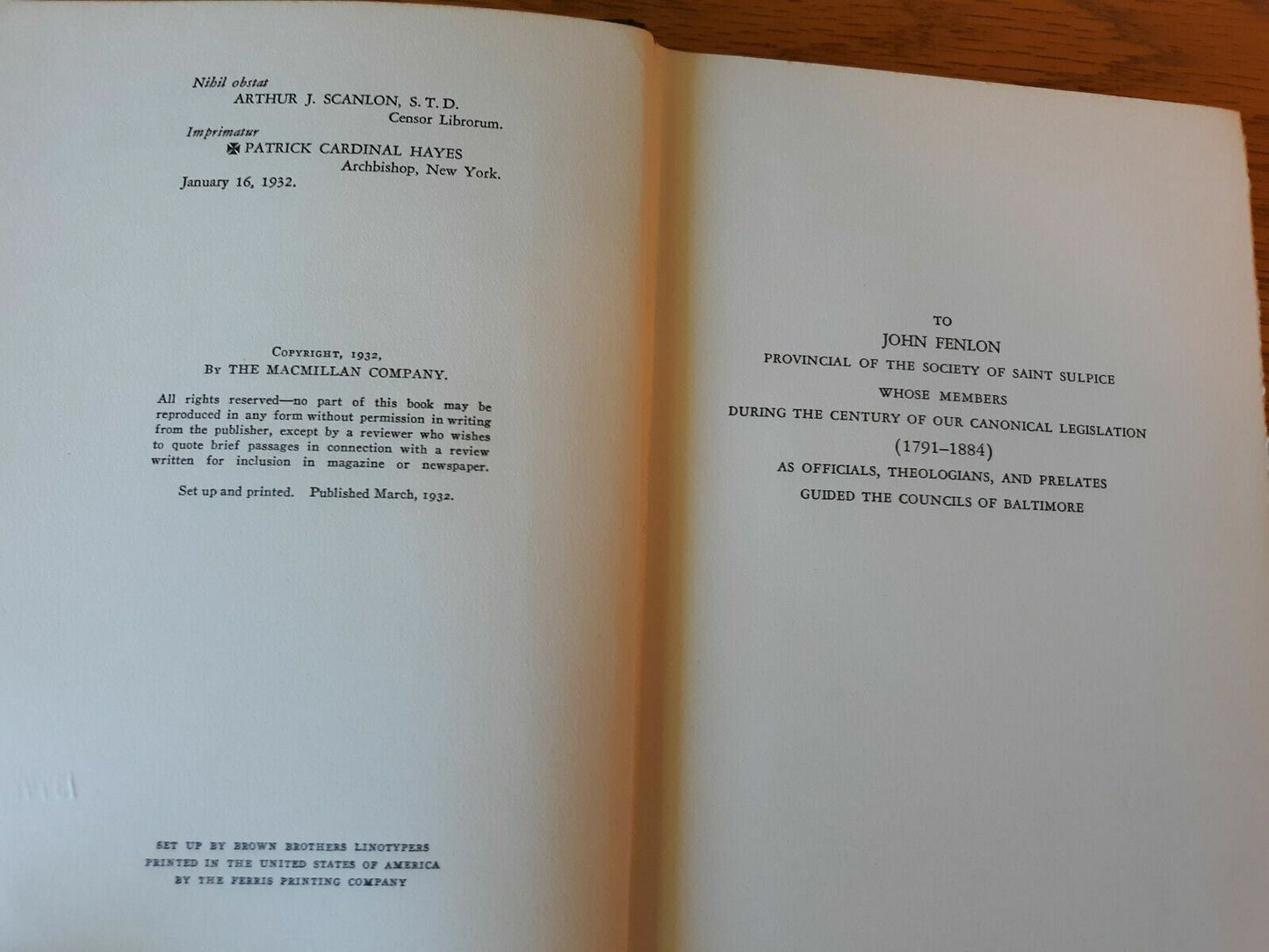 A History Of The Councils Of Baltimore By Peter Guilday 1932 Catholic Hardcover