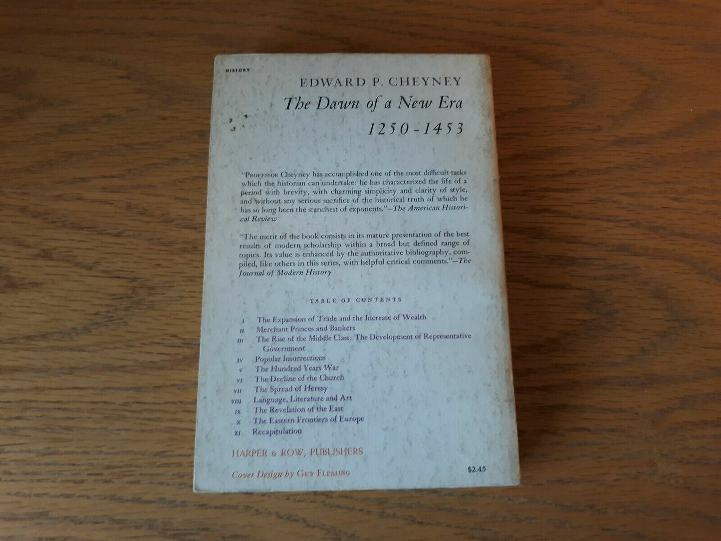 The Dream of a New Era 1250-1453 Edward Cheyney 1962 Harper & Row