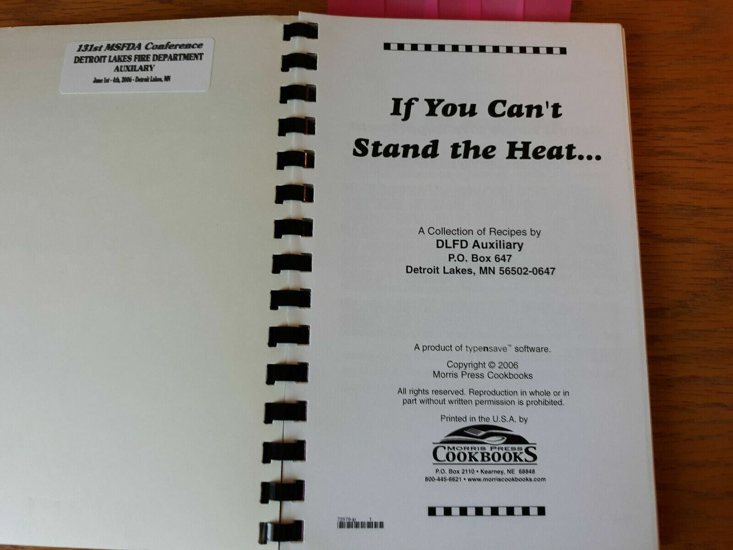 If You Can't Stand The Heat DLFD Auxiliary Cookbook 2006