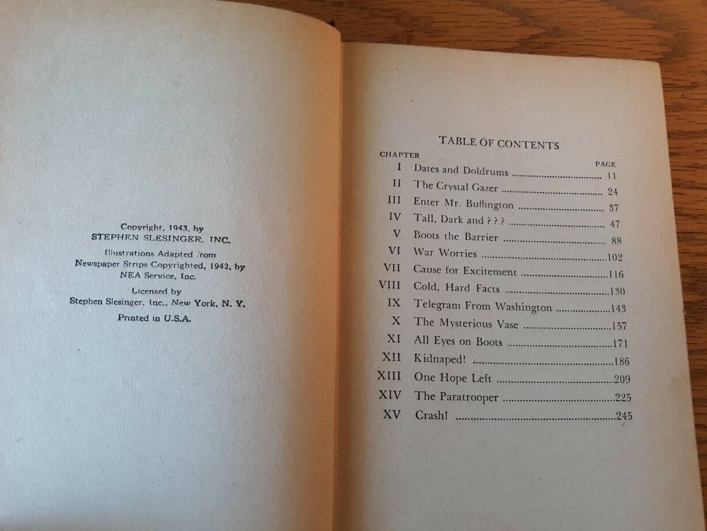 1943 Boots and the Mystery of the Unlucky Vase by Edgar Martin Hardcover