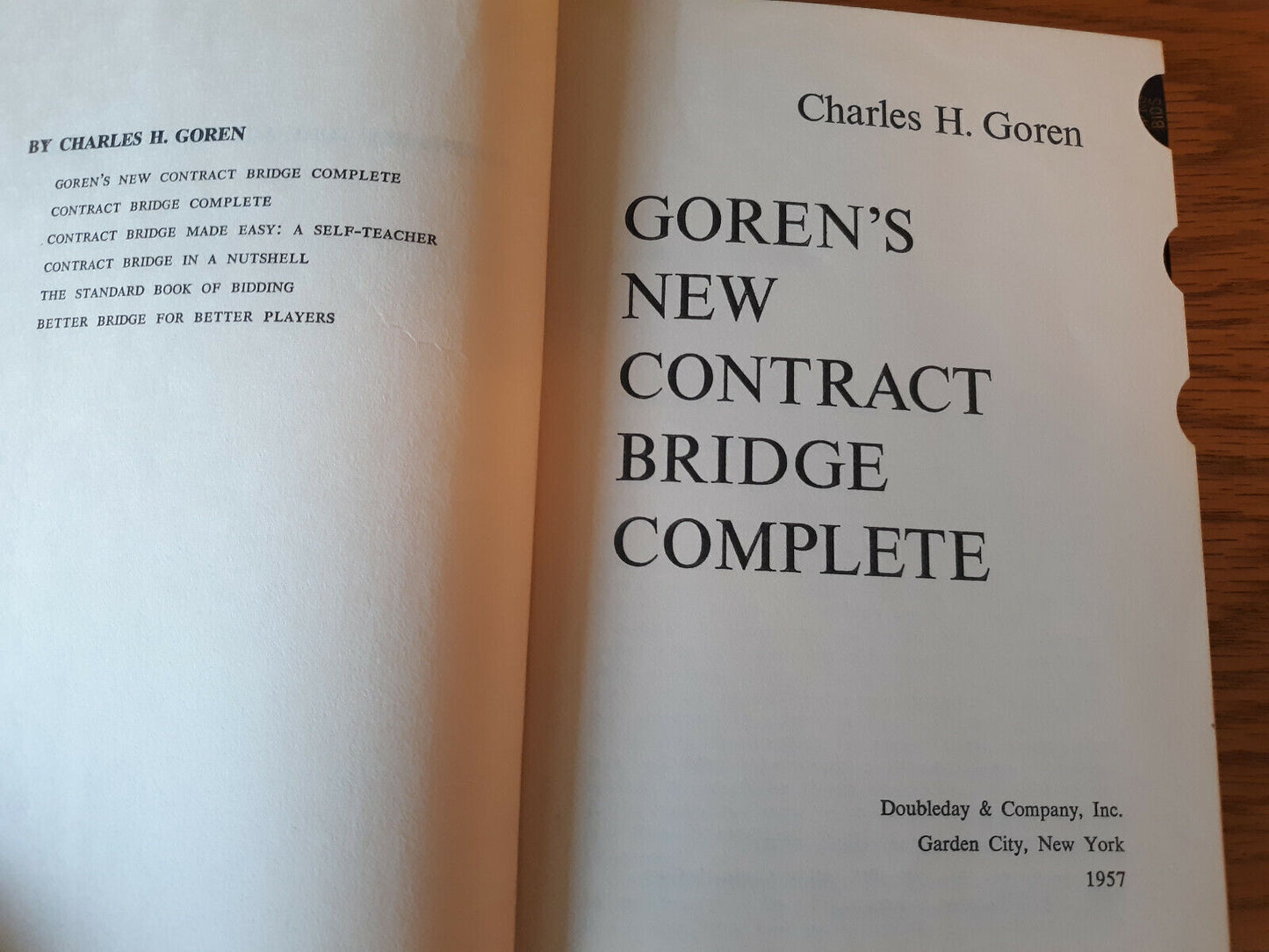 Goren's New Contract Bridge Complete 1957 Hardcover Doubleday Charles H Goren