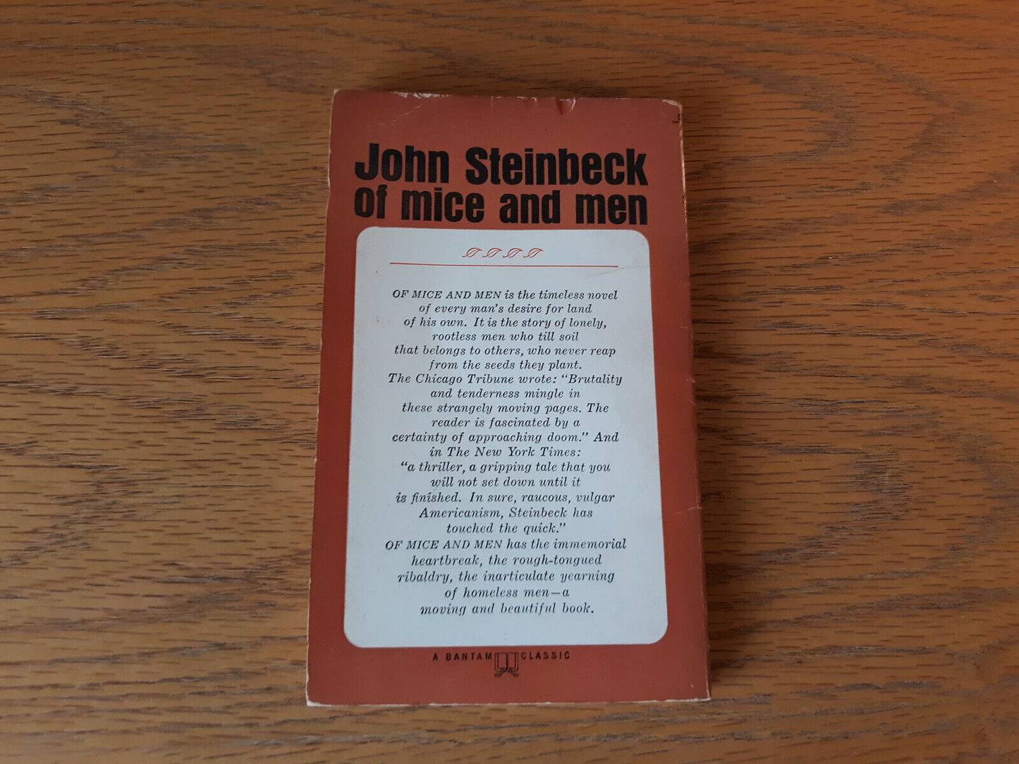 1967 Of Mice and Men by John Steinbeck Bantam Paperback Book