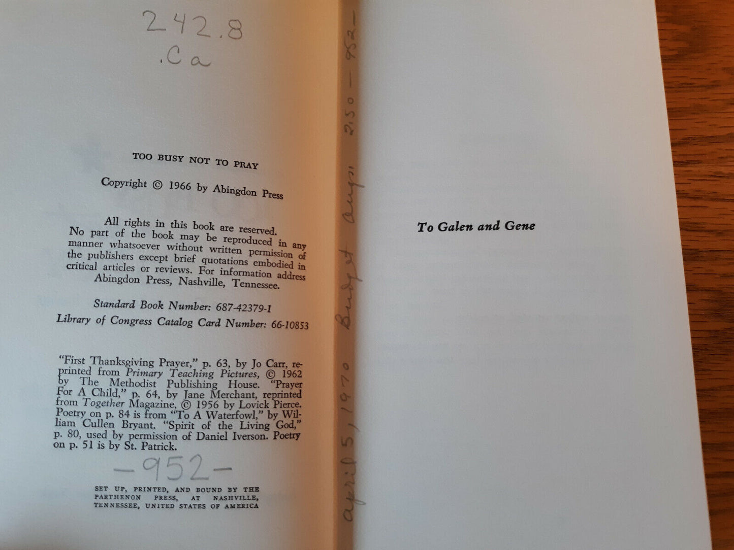A Homemaker Talks with God Too Busy Not to Pray by Carr and Sorley 1966