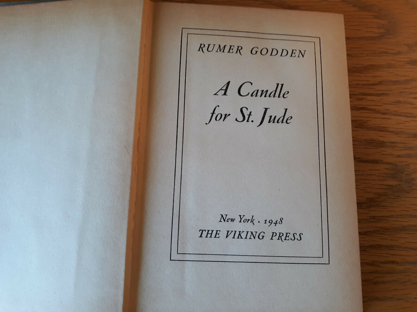 A Candle For St Jude Rumer Godden 1948 Hardcover Viking Press