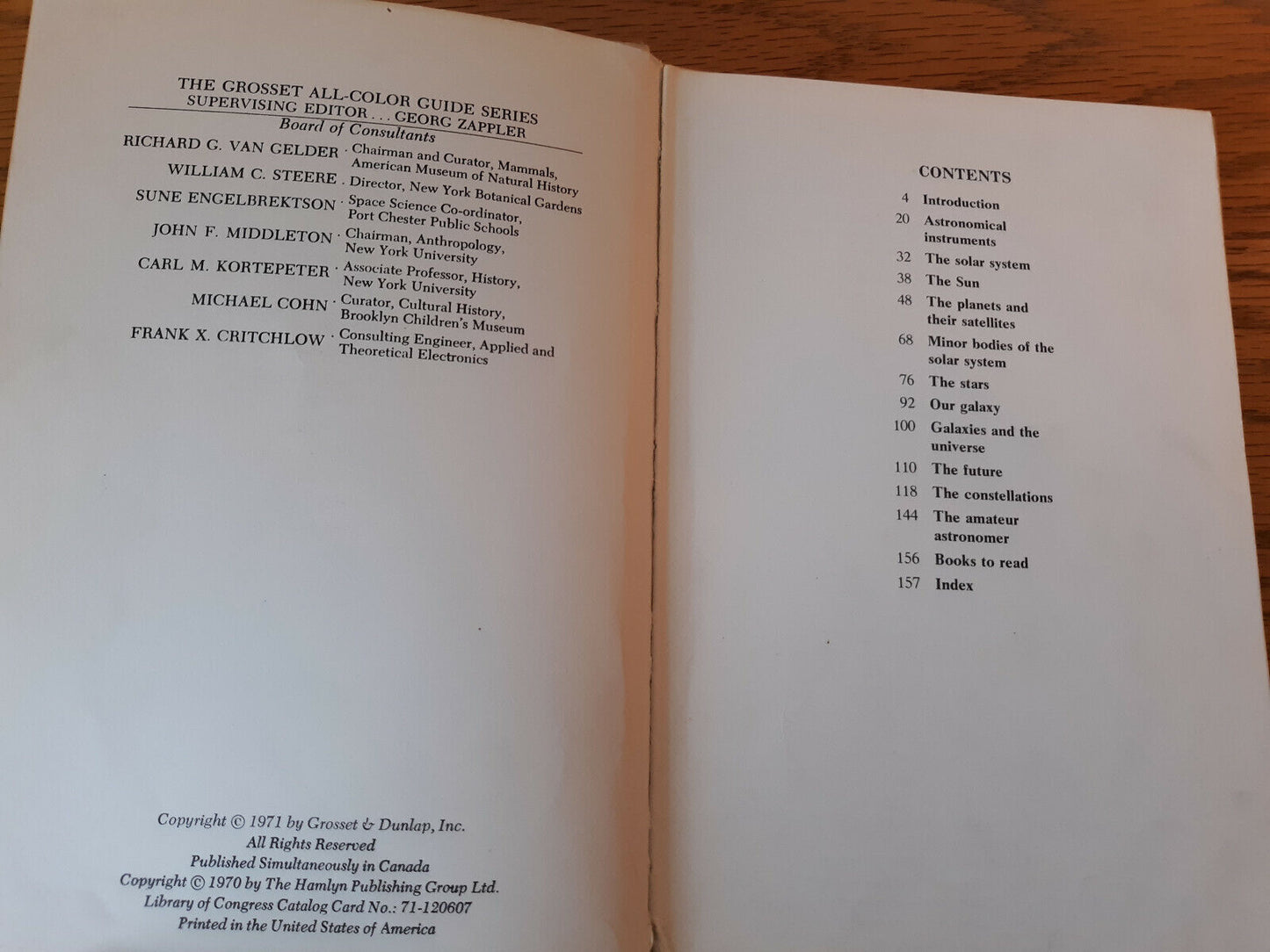 A Grosset All Color Guide Astronomy Iain Nicolson 1971 Hardcover Grosset & Dunla