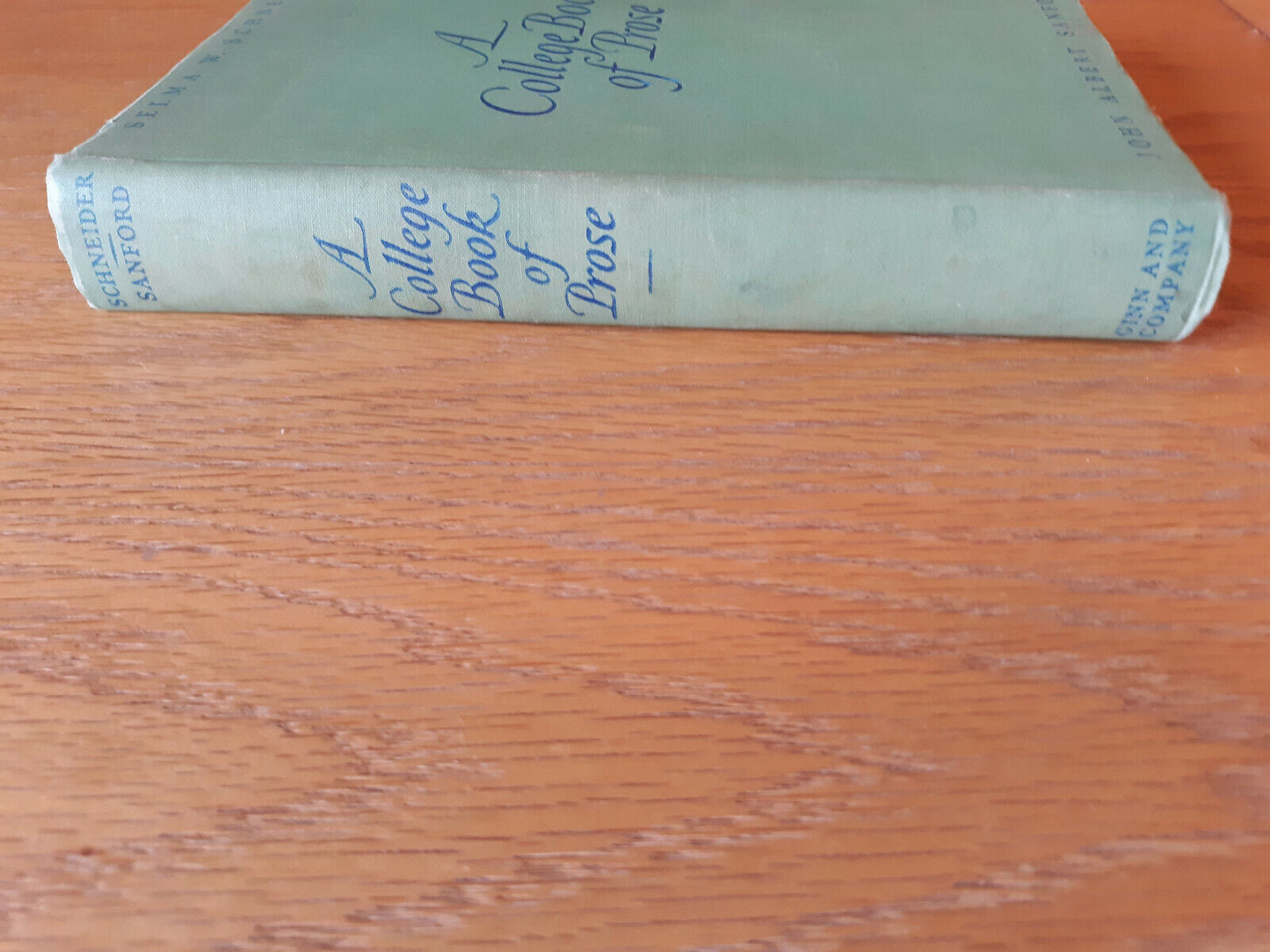 A College Book Of Prose Selma W Schneider 1941 Hardcover Ginn And Company