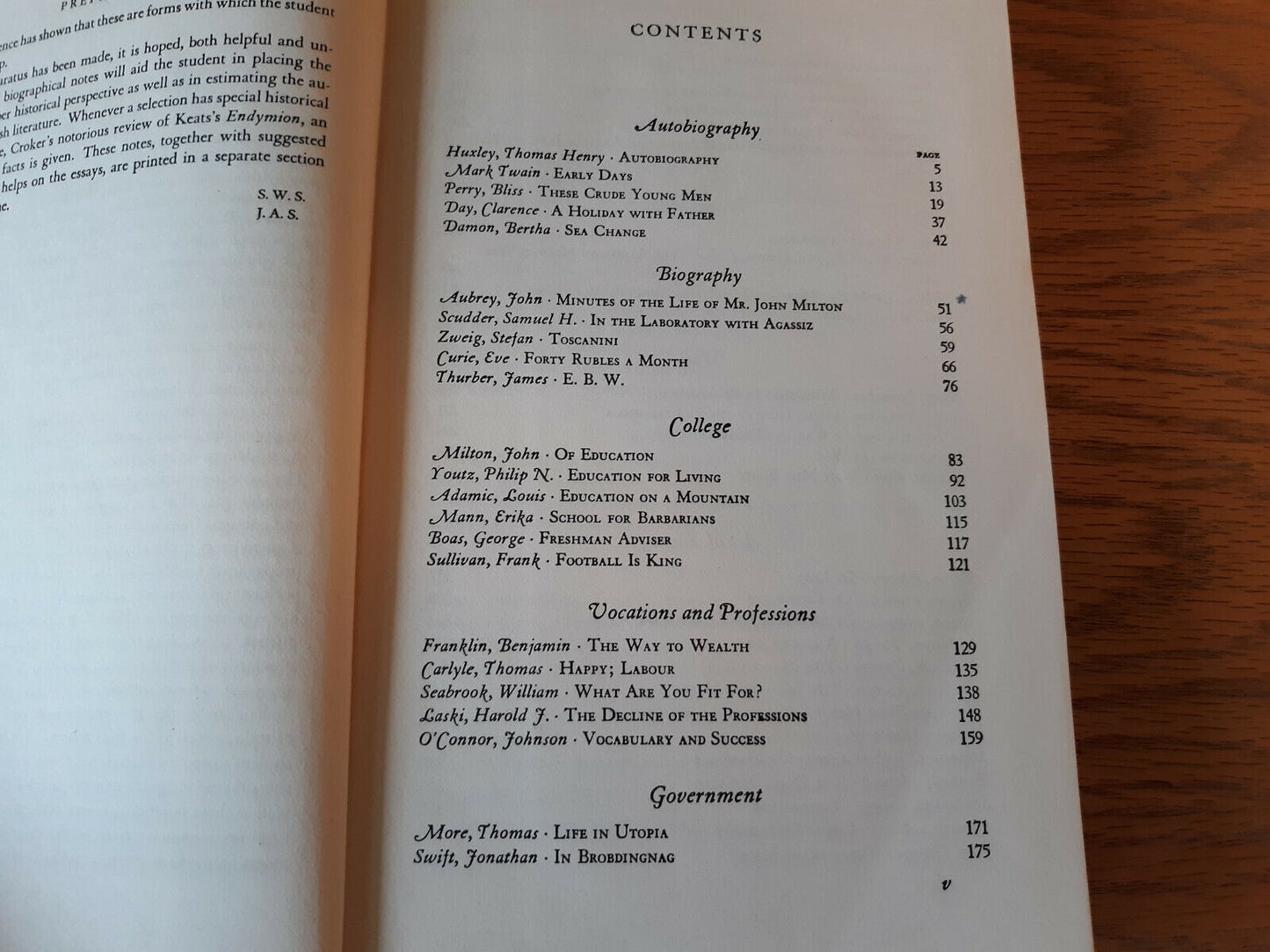 A College Book Of Prose Selma W Schneider 1941 Hardcover Ginn And Company