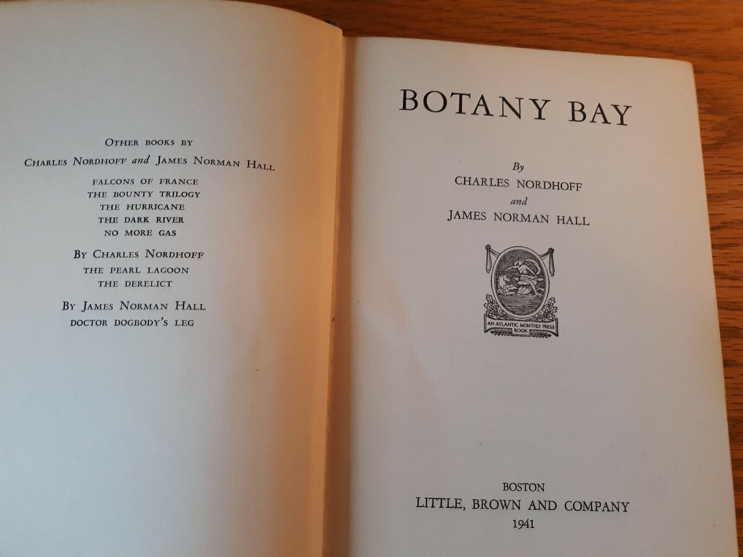 1941 Botany Bay by Charles Nordhoff & James Norman Hall Hardcover Little, Brown
