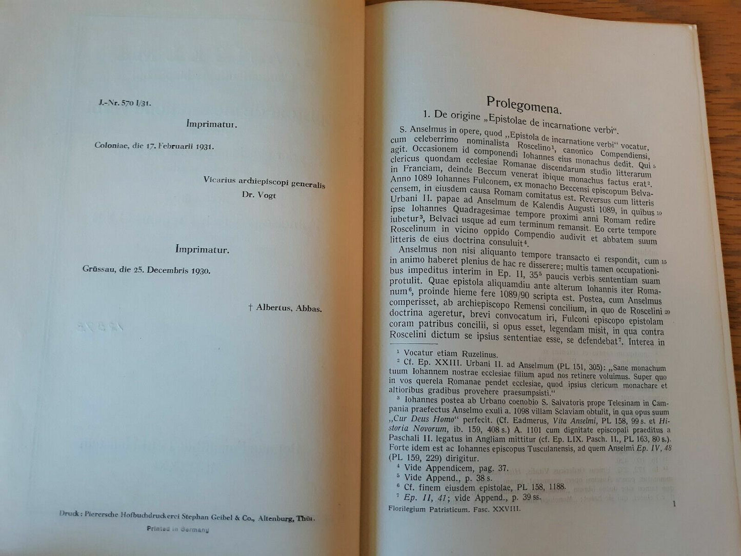 Epistola de incarnatione verbi. Accedit prior eiusdem opusculi recensio nunc pri
