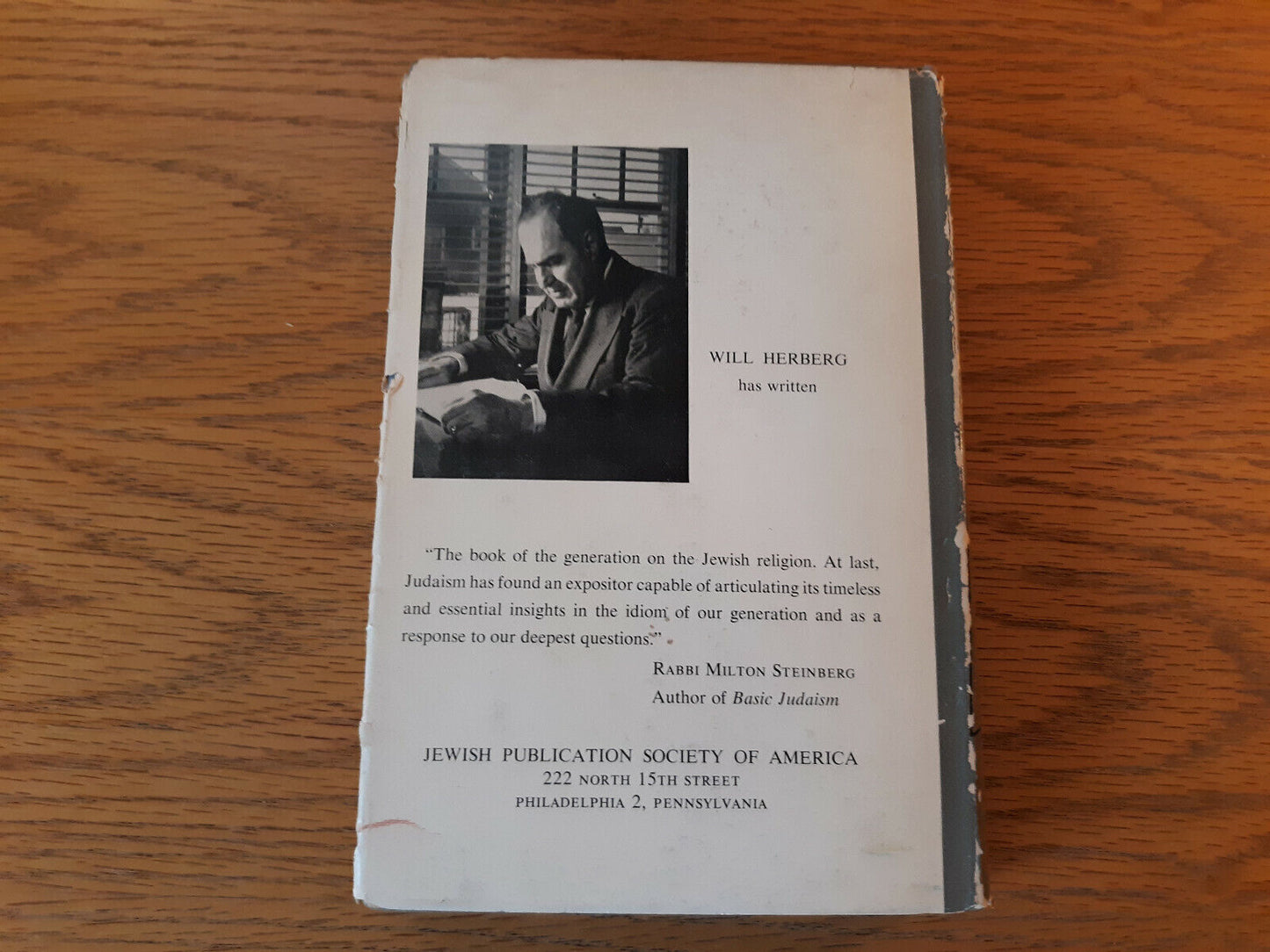 Judaism And Modern Man Will Herberg 1951 Jewish Publication Society Hardcover Du