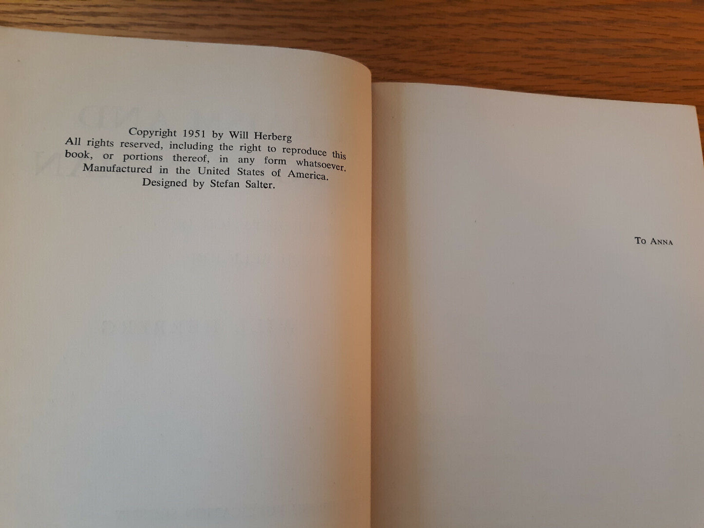 Judaism And Modern Man Will Herberg 1951 Jewish Publication Society Hardcover Du
