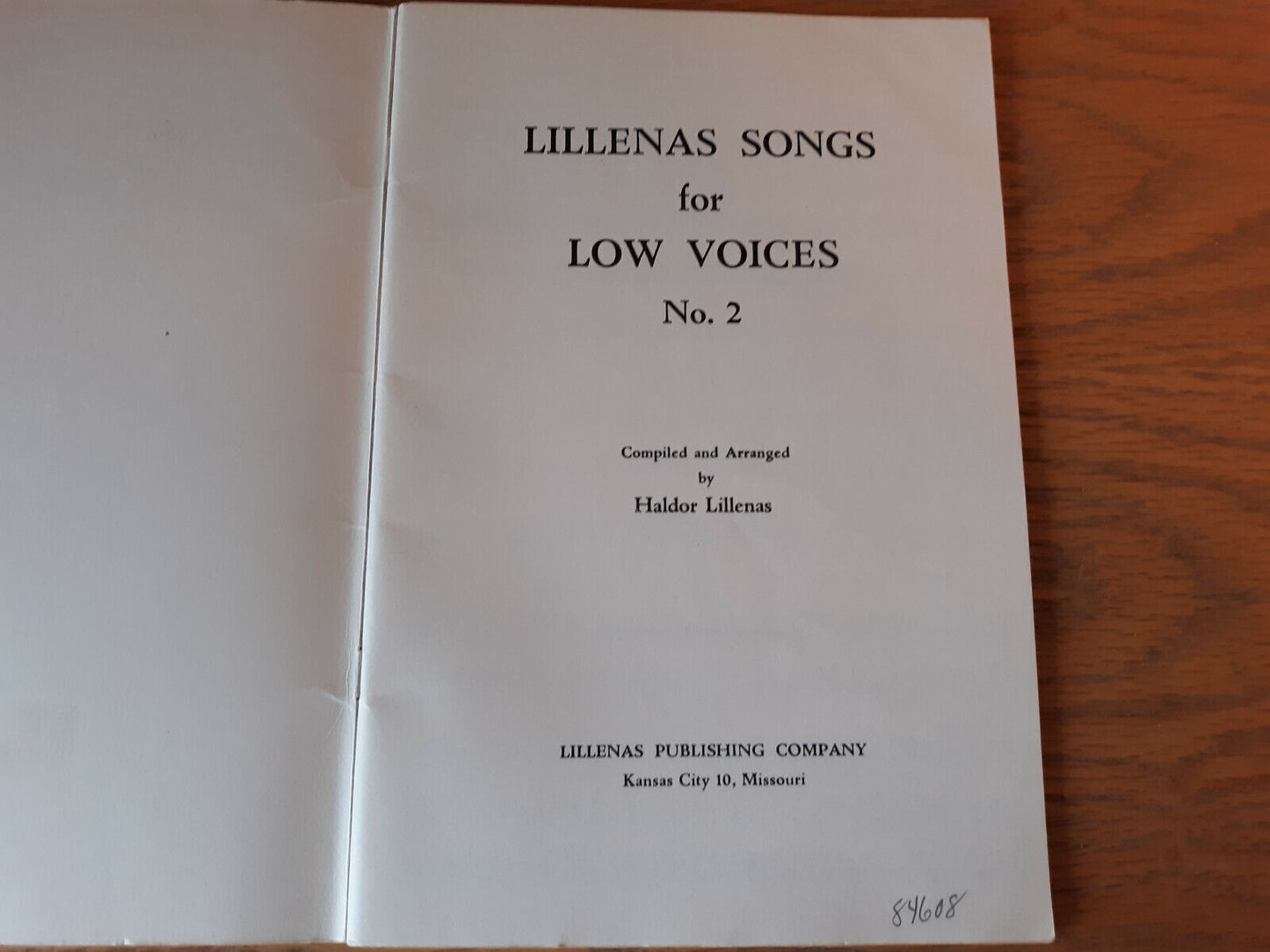 Haldor Lillenas Songs For Low Voices No 2 1950 Paperback