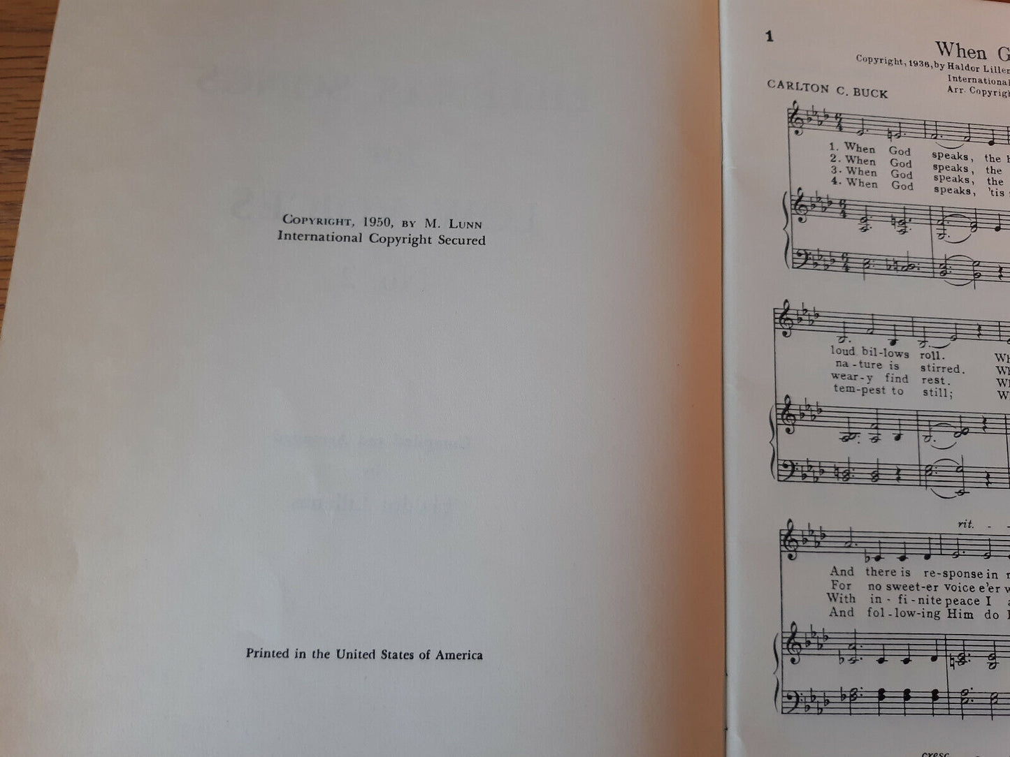 Haldor Lillenas Songs For Low Voices No 2 1950 Paperback