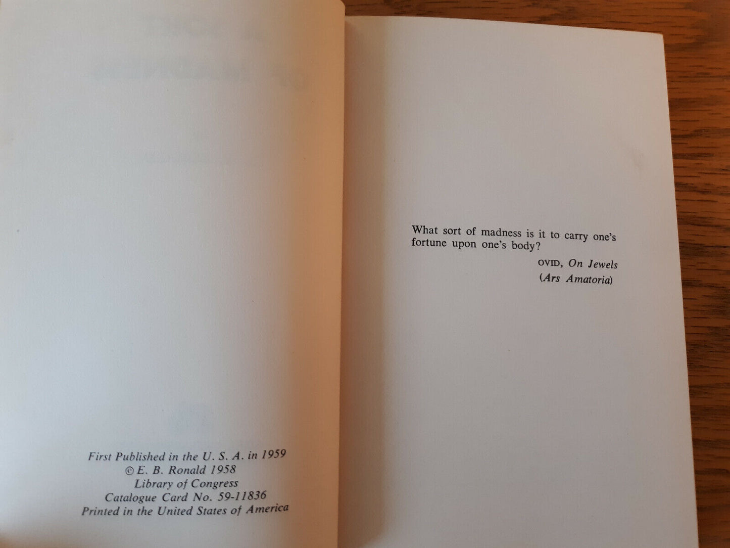 A Sort Of Madness E B Ronald 1959 Hardcover Abelard Schuman