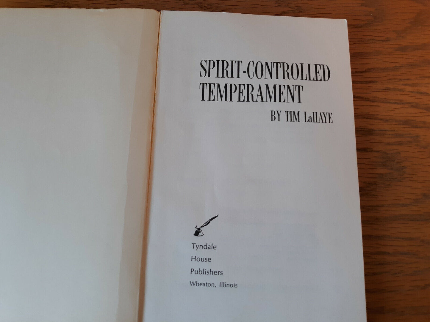 Spirit-Controlled Temperament By Tim Lahaye 1st Ed 16th Printing 1973