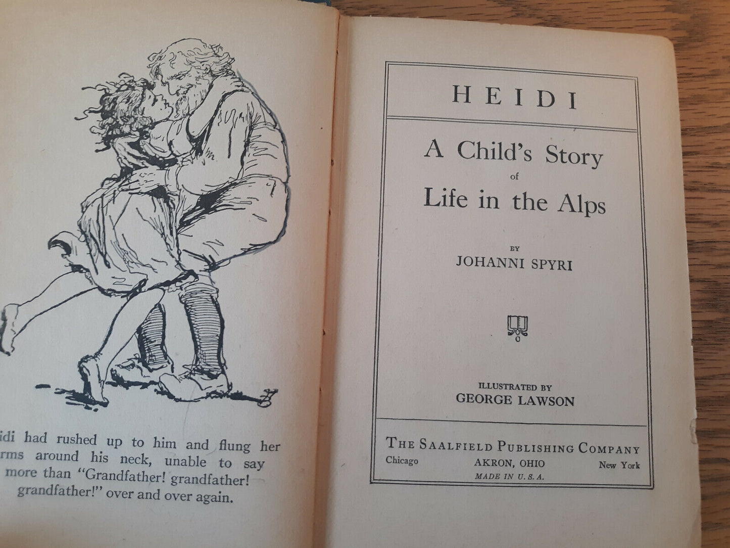 Heidi A Child's Story Of Life In The Alps Johanni Spyri Saalfield Hardcover
