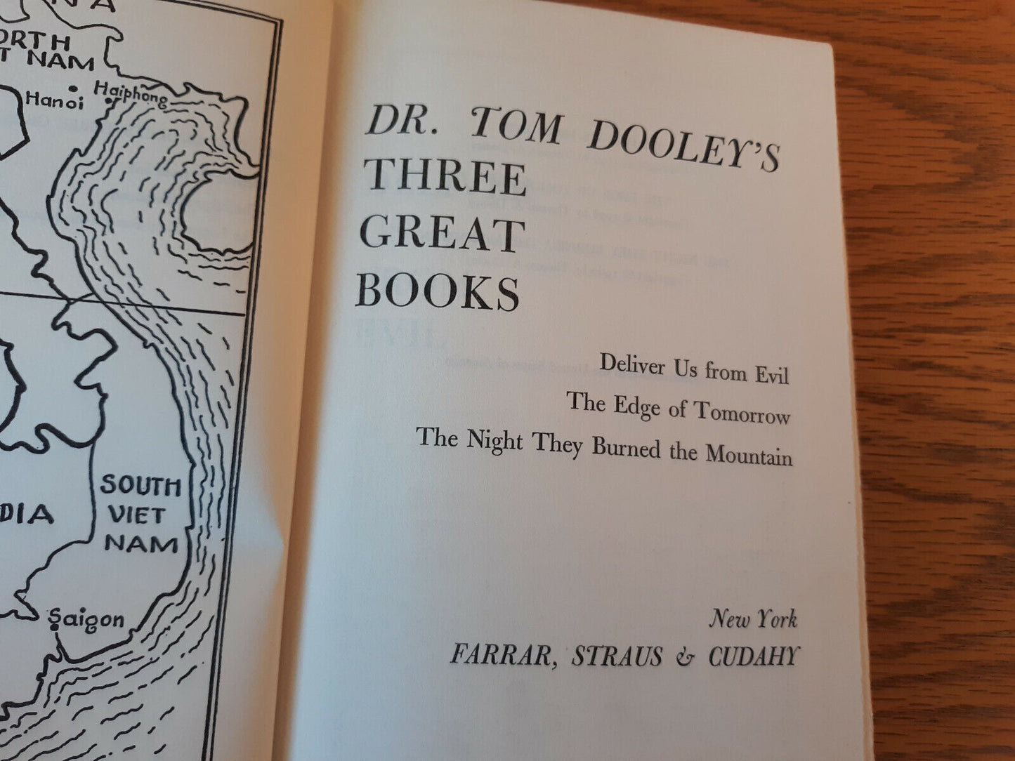 Dr Tom Dooley's Three Great Books 1960 Hardcover Farrar, Straus & Cudahy B